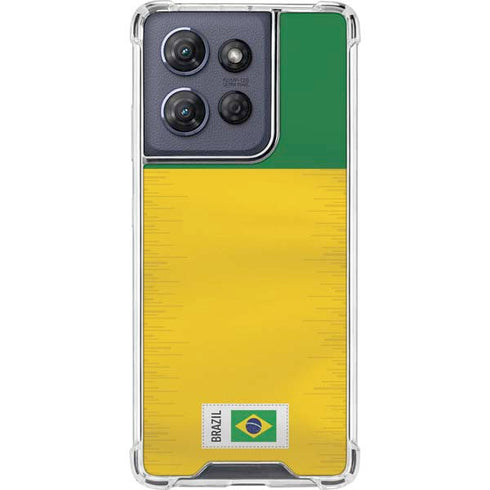 Brazil Soccer Flag Moto G Play 5G (2025) Clear Case
